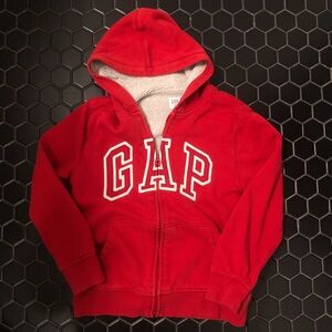 Red vintage gap hoodie very good condition with furr on the inside
